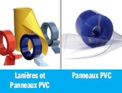 Lanières et panneaux PVC